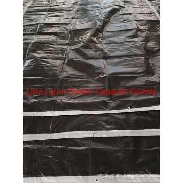 Black Silver PE Tarpaulin Cover